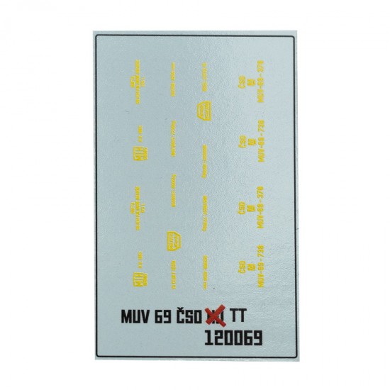 Dekál MUV 69 ČSD (TT)