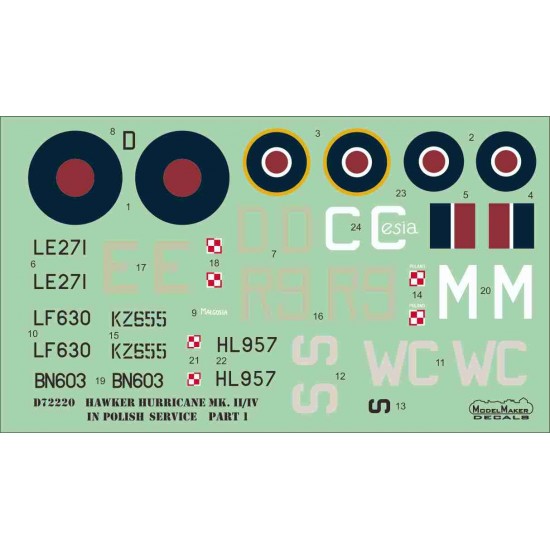 D72220 Hawker Hurricane Mk.II/IV in Polish service part 1